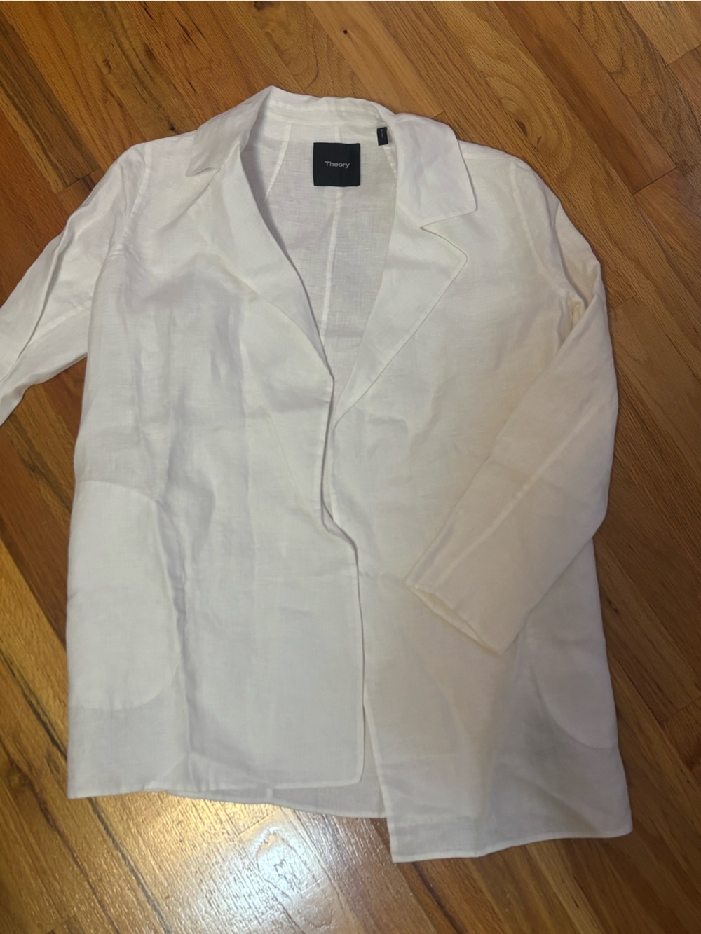 Theory White Linen Blazer